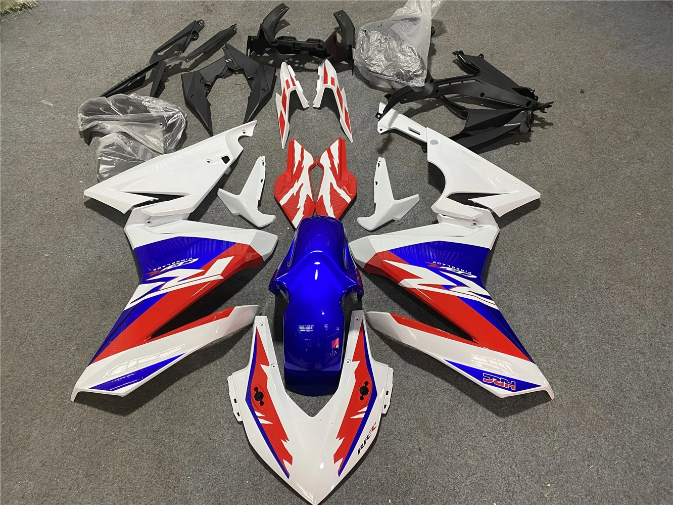 Motorcycle Fairing Kit for CBR400R 2019 2020 2021 2022 2023 CBR500R 19 20 21 22 23 Year fairing Blue White motorcycle housing