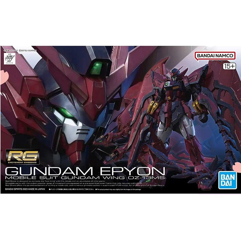 BANDAI RG 1/144 Mobile Suit Gundam OZ-13MS Epyon Gundam Assembly Model Kit Action Toy Figures Anime Christmas Gift