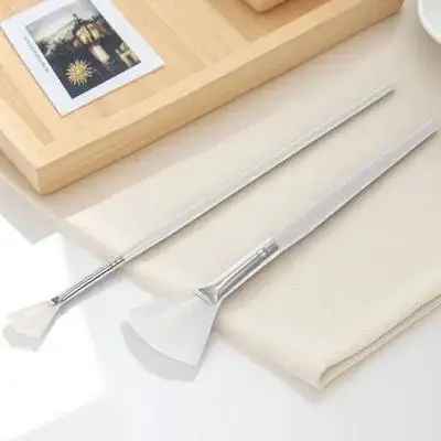 2 stuks fruitzuurborstel ventilator gezichtsmasker applicator gereedschap voor gezichtsverzorging zachte haren vrouwen schoonheidssalon behandeling