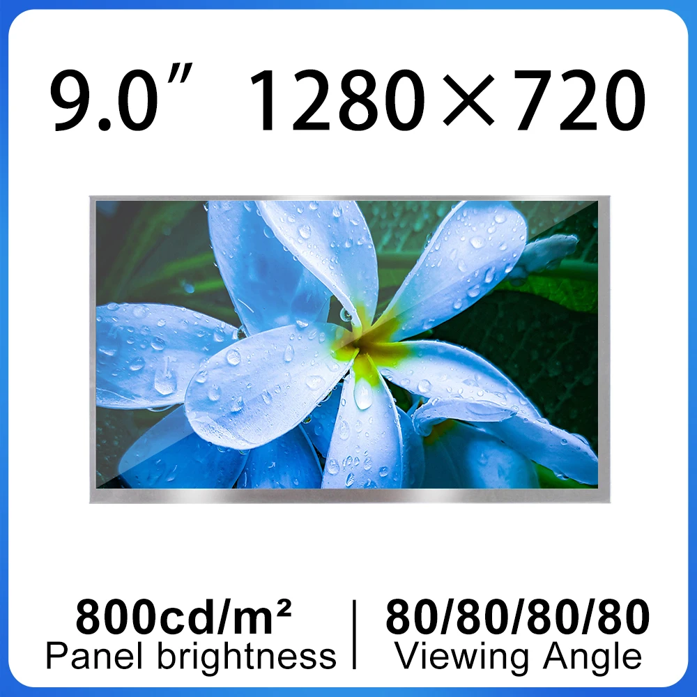 

9 inch LCD panel 1280*720 resolution 800 brightness LVDS 60pins car display high brightness AV090HDM-N13