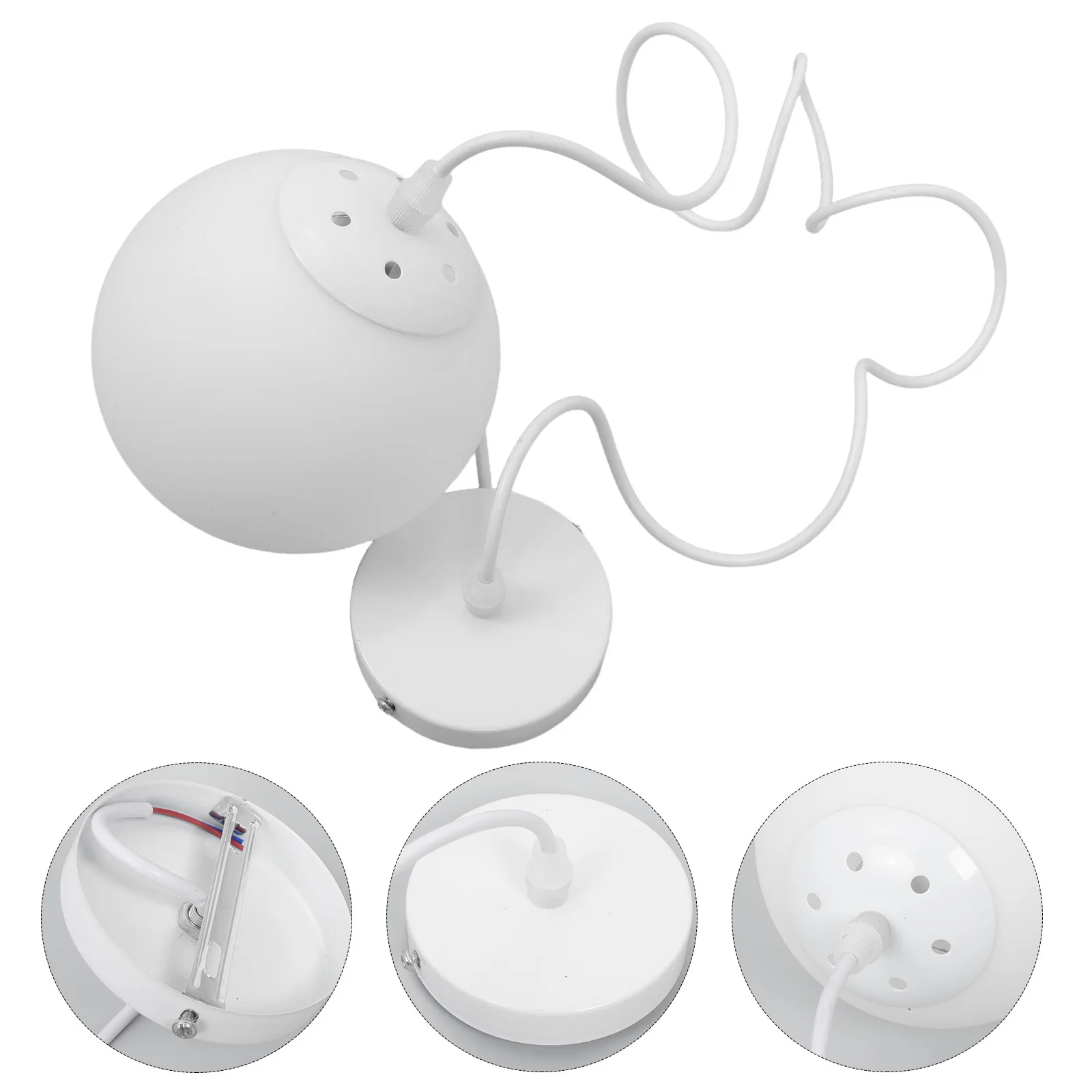 

White Glass Globe Pendant Lighting Matte Orb Design Perfect for Dining Room Kitchen Porch Foyer Restaurant Ceiling Light