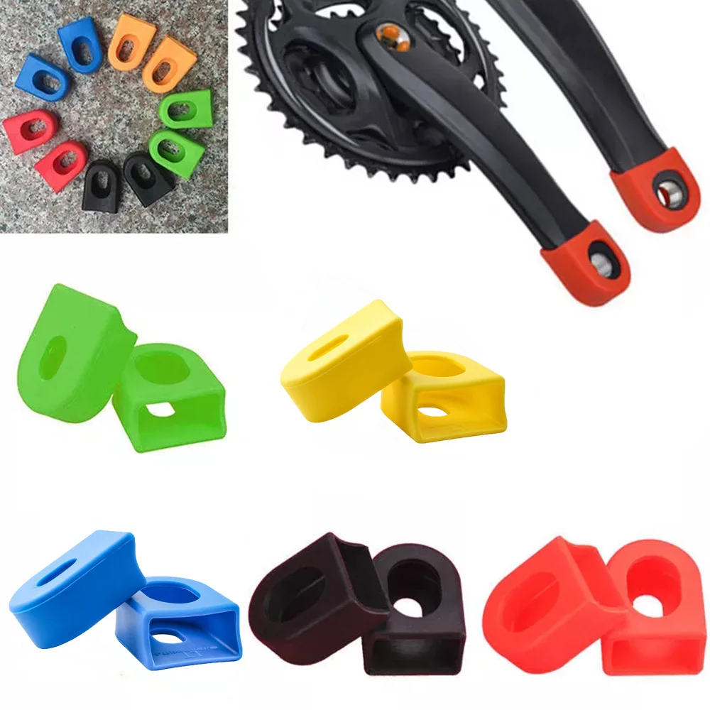 MTB Silicone Road Bicycle Crank Protection Crankset Protector Protective Sleeve Crank Arm Cover Bicycle Crank Arm Boots