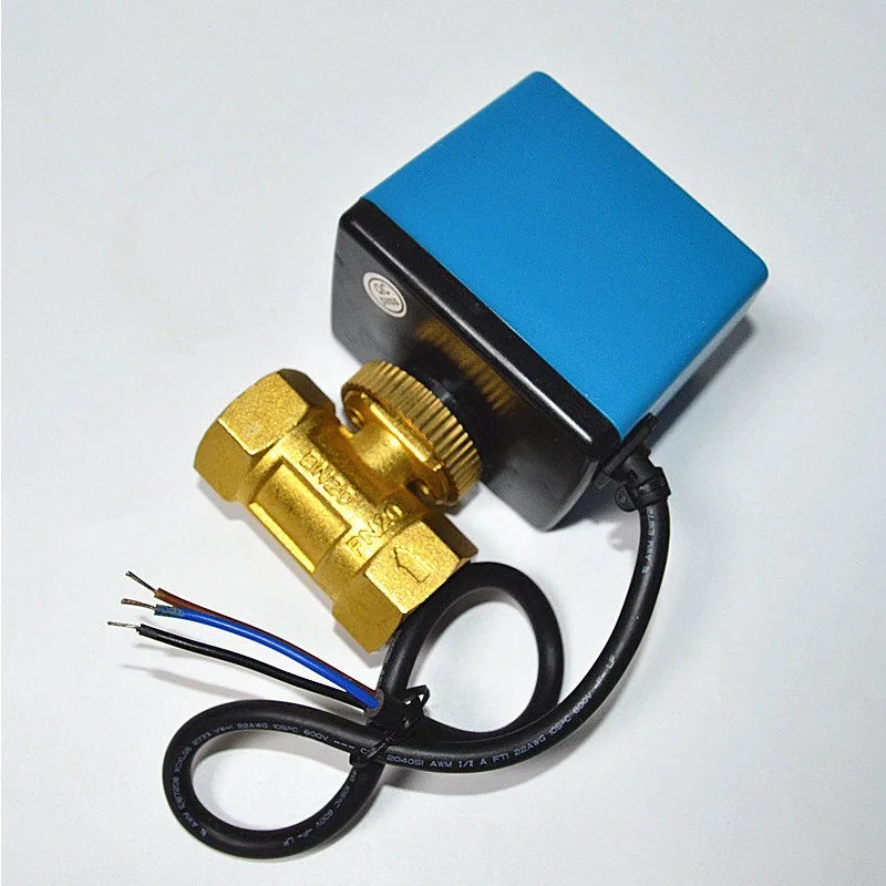 Central air conditioning electric ball valve three-way two-way control valve solenoid valve fan coil ND20