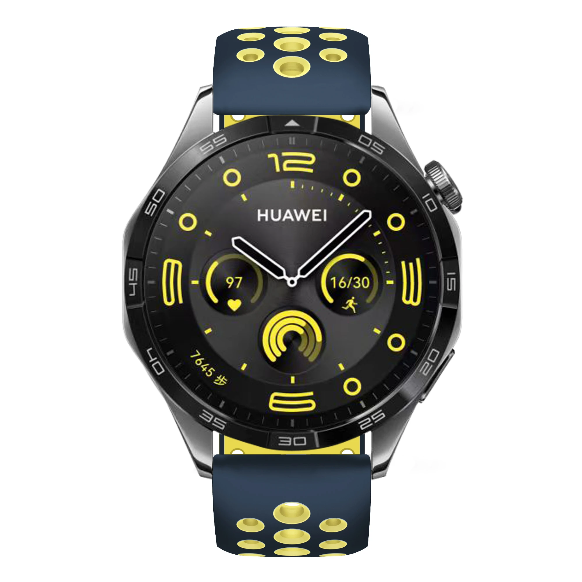 Bracelet en silicone bicolore pour Huawei Watch Gt4, trou rond, respirant, GT3, GT2 Pro, officiel, 22mm, 46mm