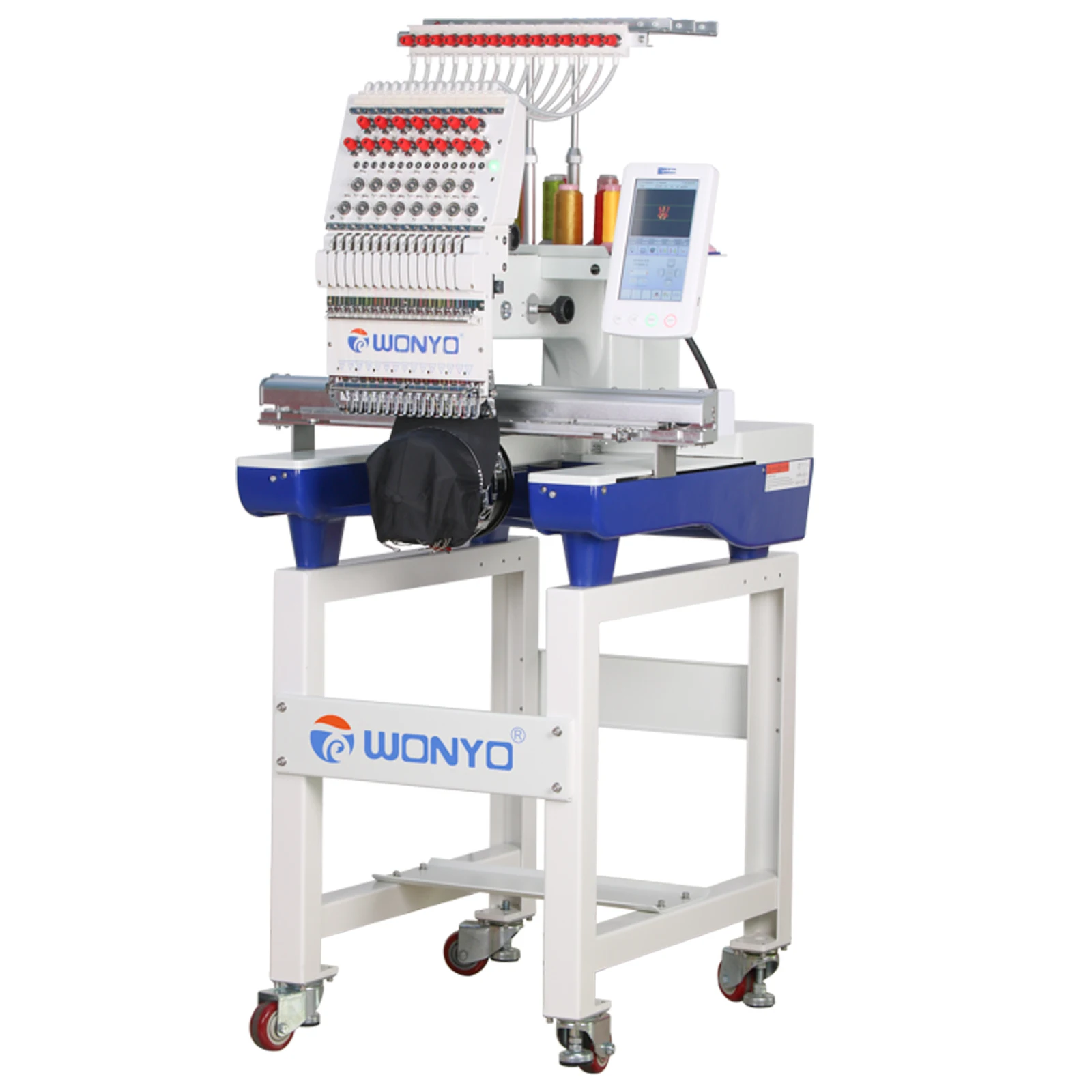 Single Head 12 Needle Computerized Embroidery Machine WY1201C 1200 RPM New Motor for Home Use Hats Caps