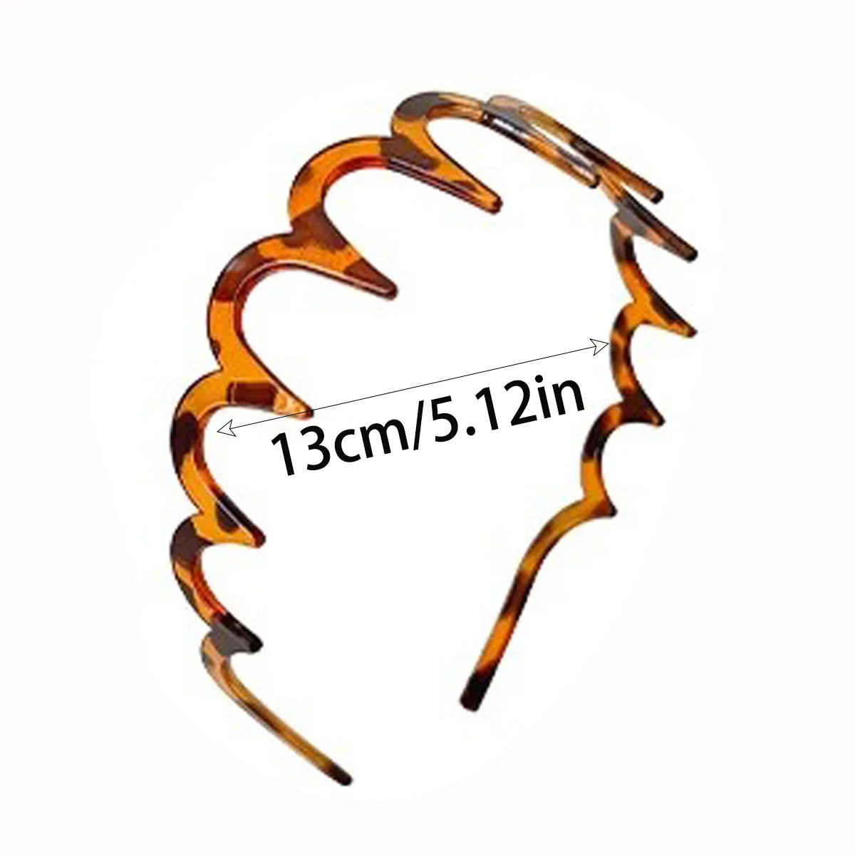 2 PCS Non-Slip Teeth Comb Headband Plastic Braided Thin Hair Bands Hair Accessories