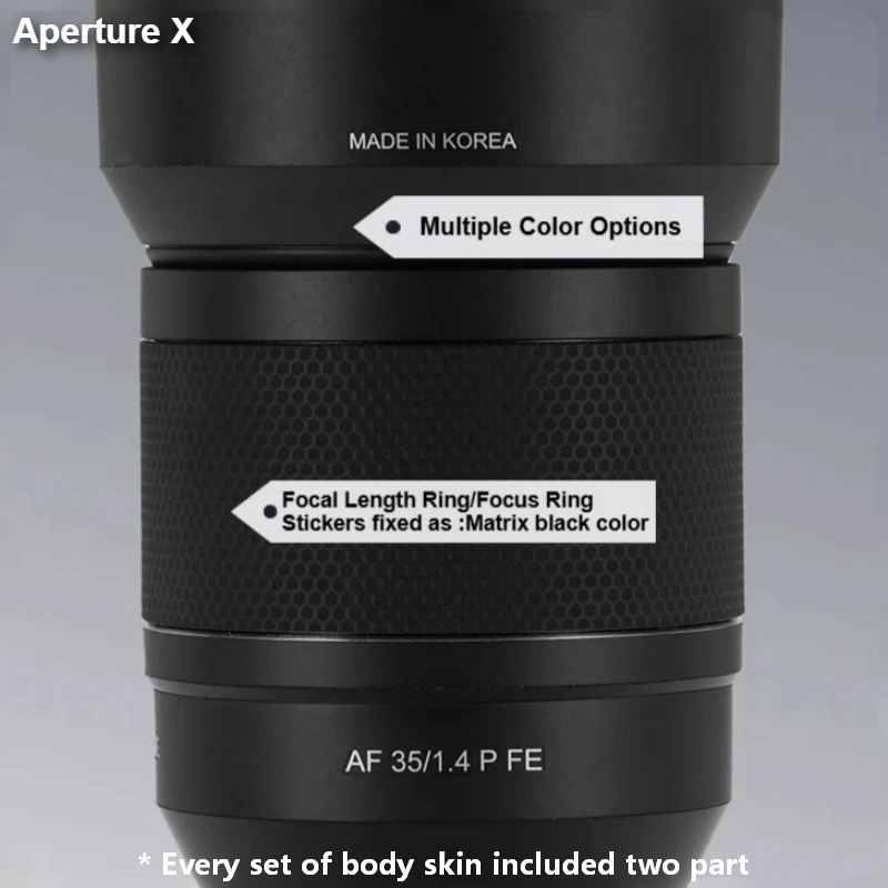 For Samyang AF 35mm F1.4 P FE Third Generation Lens Skin 35F1.4 Lens Sticker AF35 F1.4 Gen3 Lens Skin Wrap Cover