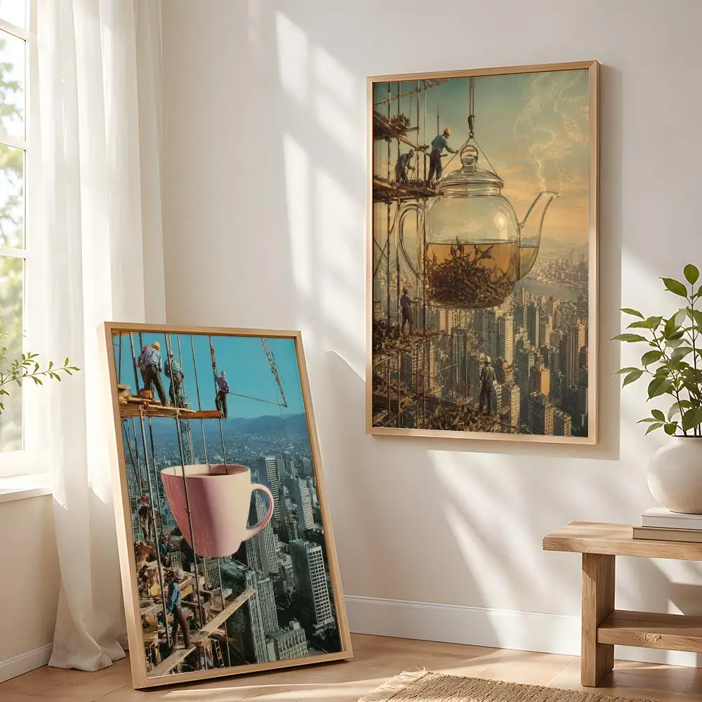 Giant Object Fantasy Painting Calligraphy Canvas Painting Art for Bedroom Living Room Home Decor Wall Decoration Decals Gift