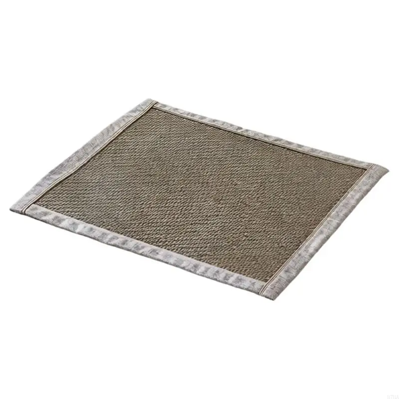 Bamboos Hnadwoven Square Chair Cushion With Coolings Feature And Nonslip Base For Offices Home Dining Room Use 87HA