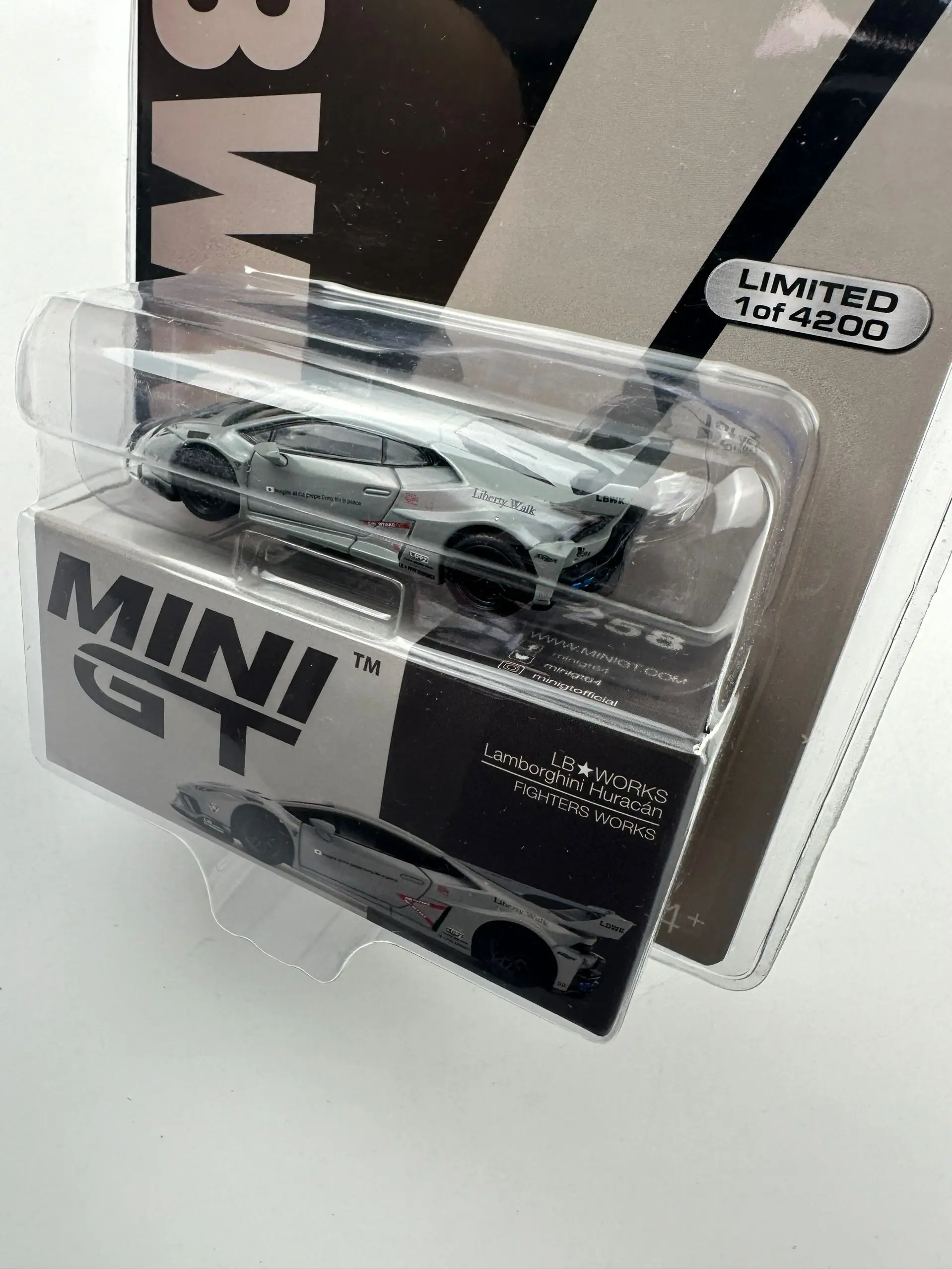 TSM Mini Gt 1/64 Minigt 258 lbwk Huracan GT Fighter Color MJ Blue Die-cast Alloy Car Model Collection