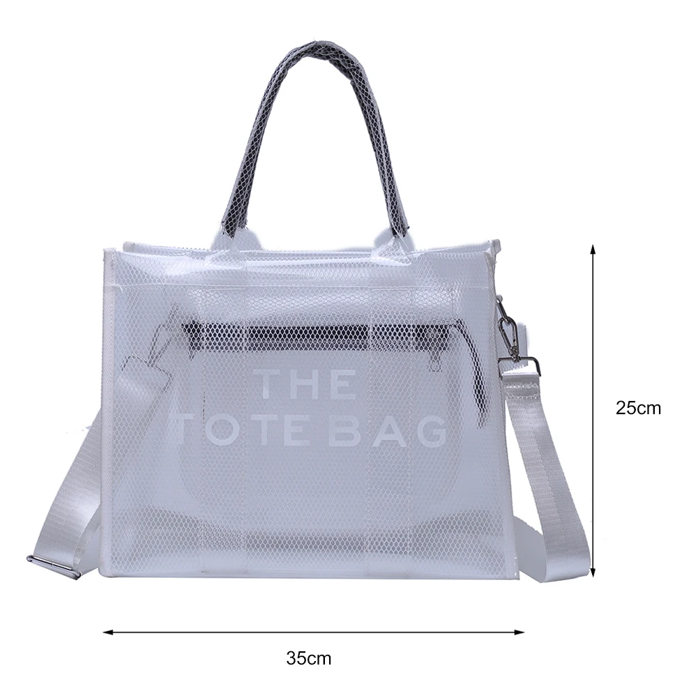 Fashion Transparent Handbags PVC Jelly Women Summer Shoulder Handbag Purses