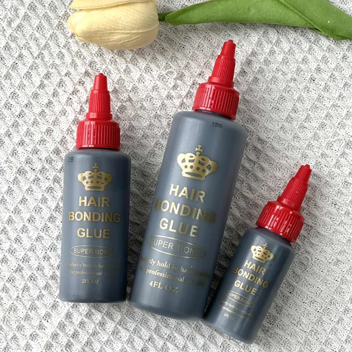 Colle de tissage de cheveux noirs, Anti-champignon imperméable, Super liaison pour une tenue parfaite dans la colle de dentelle