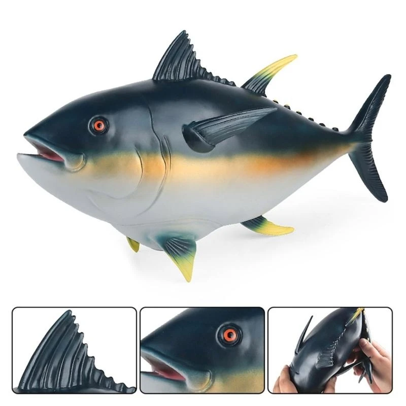 Toy Fish Decoration Fun Simulated Tunas Ornament Decor Educational Item Realistic Model Toy Gift for Kids and Adults best sale