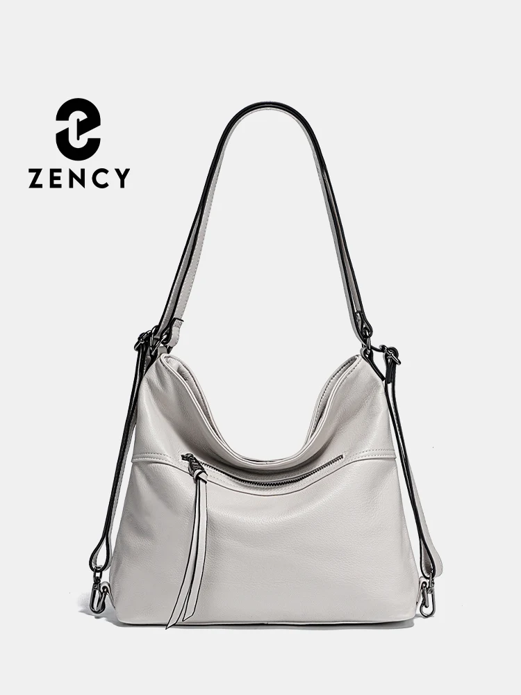 

Zency Fashion Women Shoulder Bag 100% Genuine Leather Large Capacity Designer Handbag Hobo Bag Backpack Transformer Bag Sac Main