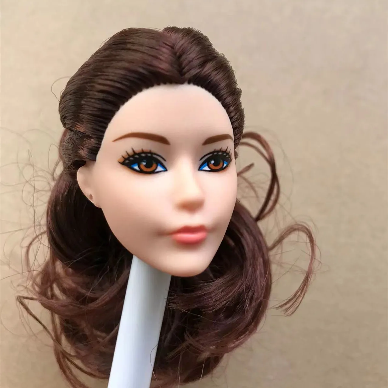 Rare Face Doll Head Colorful Soft Hair Doll Heads Quality Limited Collection Doll Parts Good Makeup Doll Parts DIY Accessories