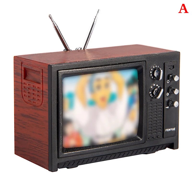 Mini lámpara de muebles para niños, Radio, televisión, electrodomésticos de cocina, báscula, regalo Retro, decoración de casa de muñecas, 1pc