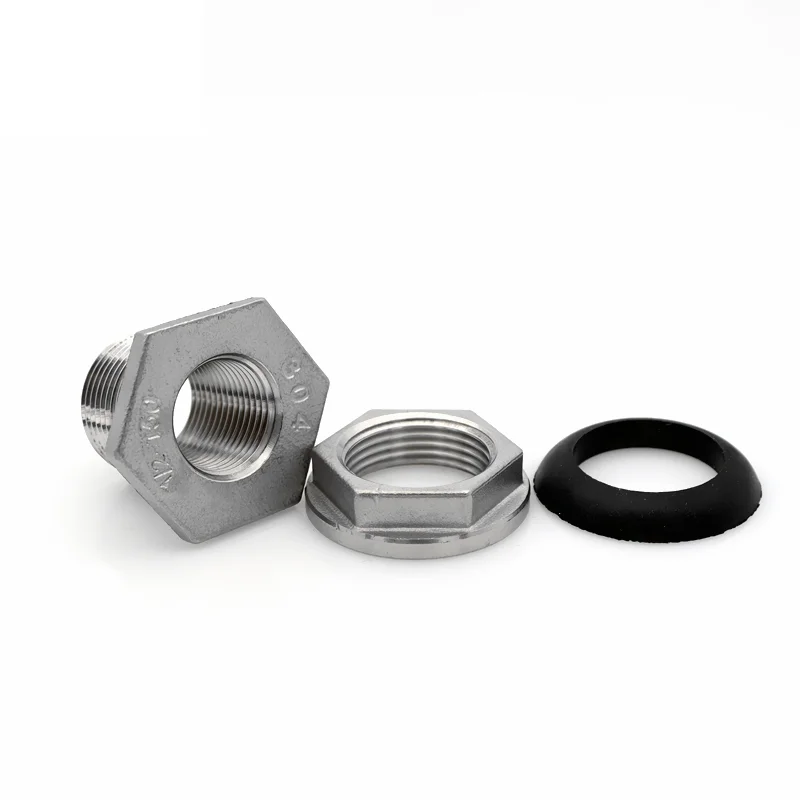 1/2 "3/4" 1 "1-1/4" 1-1/2 "1-304" 2 "BSP rosca macho tubo de acero inoxidable llave única suelta tuerca giratoria conector de Jointer de tanque de agua