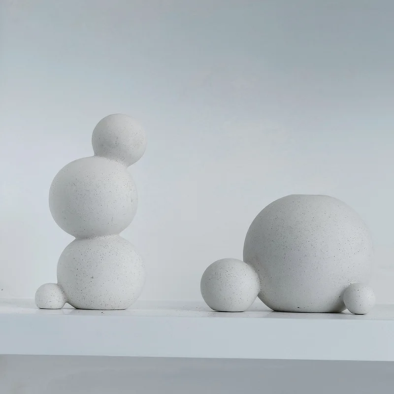 الحرف اليدوية السيراميك الحلي مجردة التعميم هندسية النحت اليدوية الفن الكرة خياطة سطح المكتب الحرف ديكور المنزل #1