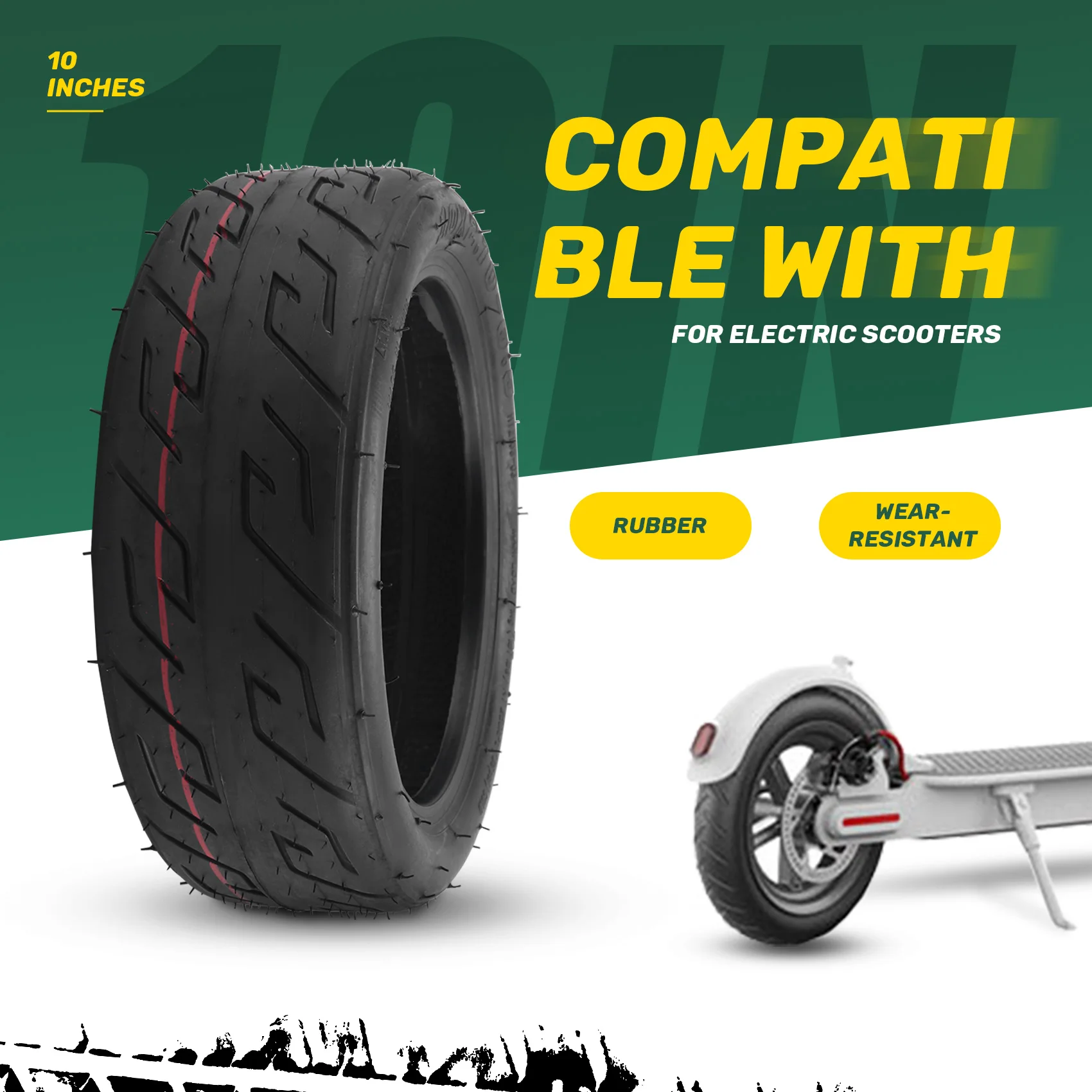 

L39A-10X2.70-6.5 Tire 10 Inch Solid Tire Thickening And Wear Resistance Tyre Electric Scooter Parts