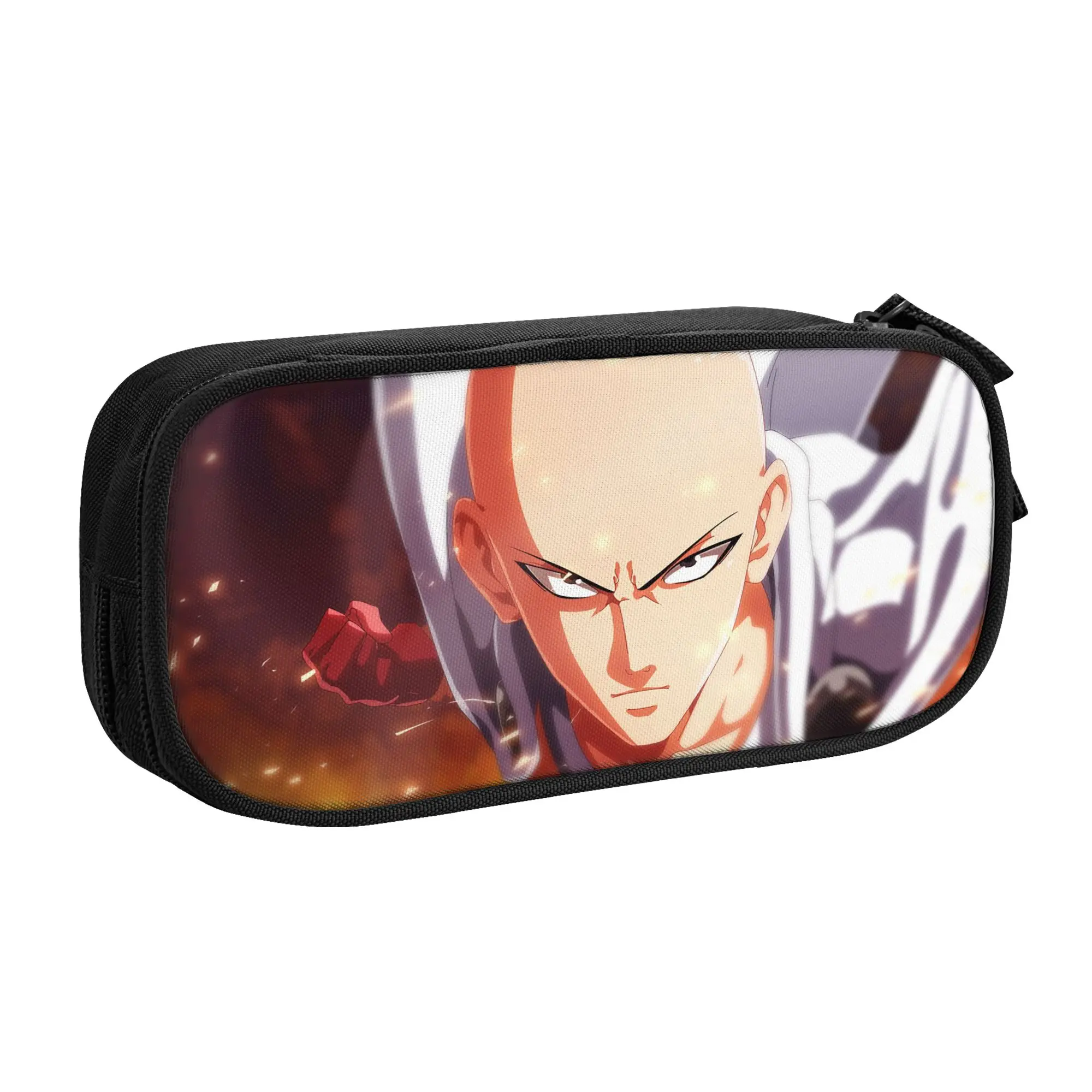 Saitama One-Punchs-Man Pencil Case Anime Cartoon Pencil Box for Student Large Storage Bag School Supplies Gifts Stationery