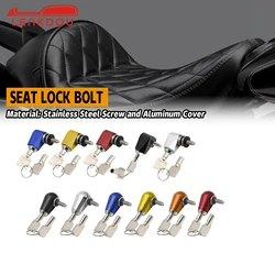 Motorcycle Seat Bolt Seat Lock Anti Theft 1/4-20 Thread for Harley Sportster Touring Road Street Glide Dyna Street Bob Softail