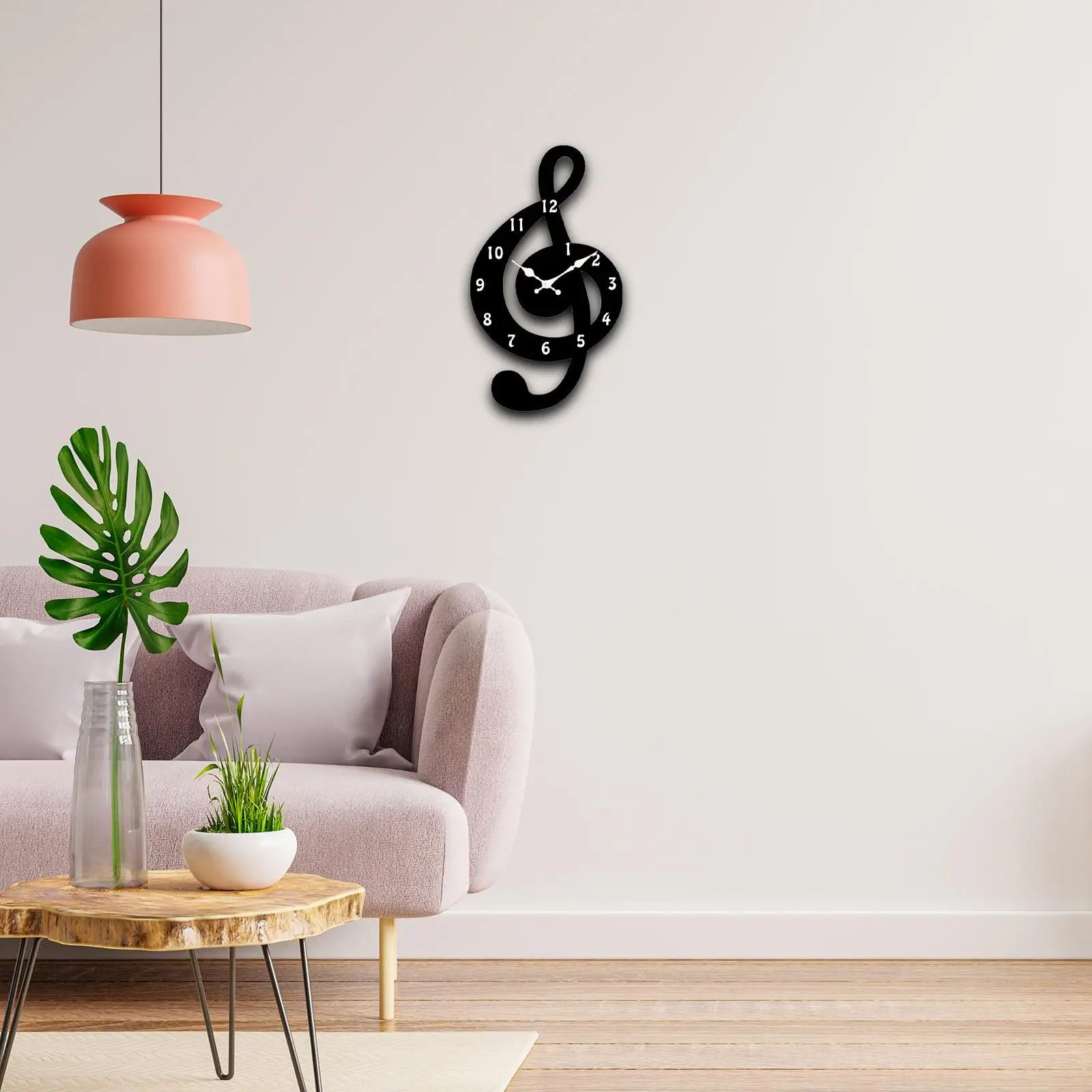 Wooden Wall Clock Silent Sweep Analog Wall Hanging Clock for Office Living Room Modern Home Décor