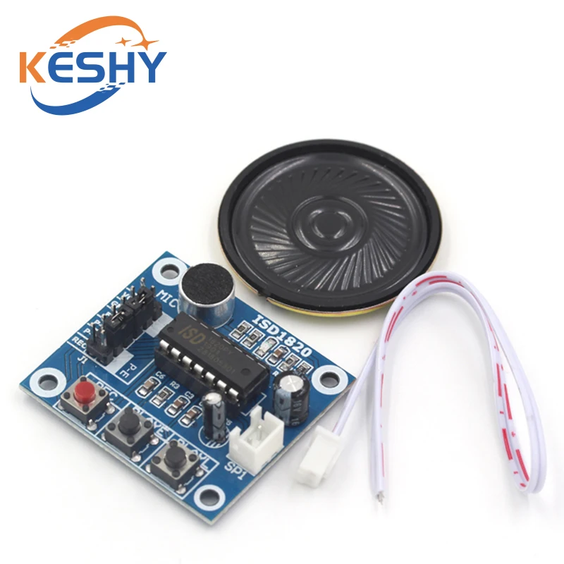 ISD1820 recording module voice module the voice board telediphone module board with Microphones + Loudspeaker