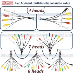 FR*2 FL*2 OUT Android Car Head Unit Multimedia Radio Stereo 20P RCA Cable Audio Video In/OUT Subwoofer With External Microphone