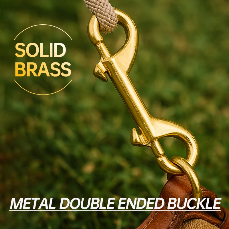 

1/2/3/4/5Pcs Solid Brass Buckles Double End Snap Hook Trigger Carabiner Clips for Bags Pet Collar Bolt Clamp Lobster Clasps