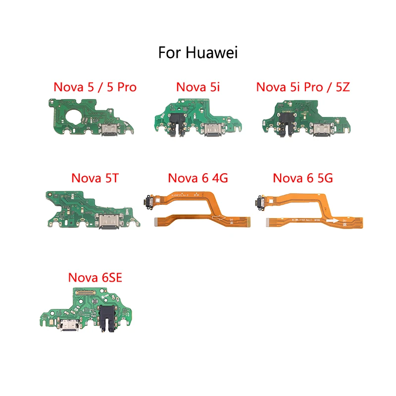 USB Charge Dock Port Socket Jack Plug Connector Flex Cable For Huawei Nova 5 Pro 5i 5T 5Z 6 4G 5G 6SE Charging Board Module