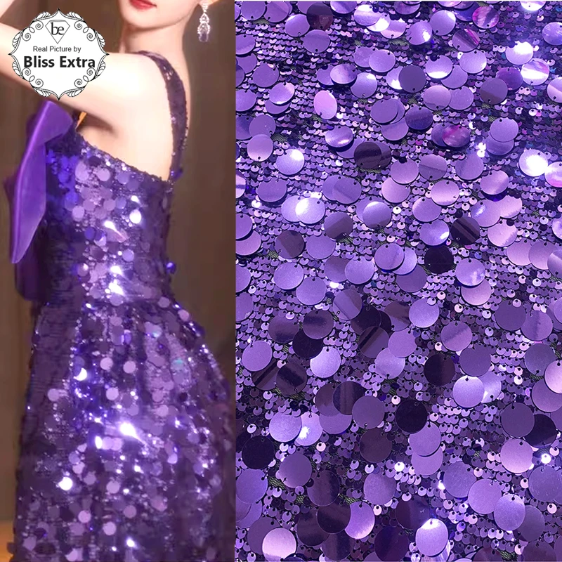 

Сверкающая фиолетовая ткань с вышивкой и блестками, ткань с металлическим блеском для вечерних платьев своими руками, скатерти, фонов для вечеринок, штор