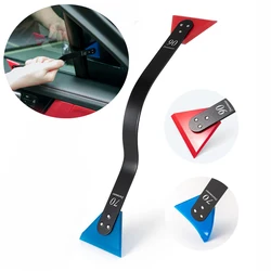 FOSHIO 1/2pcs Curved Handle Cleaning Scraper No-Scratch Rubber Blade Squeegee Hand Wiper Windshield Car Wash Mirror Clean Tools