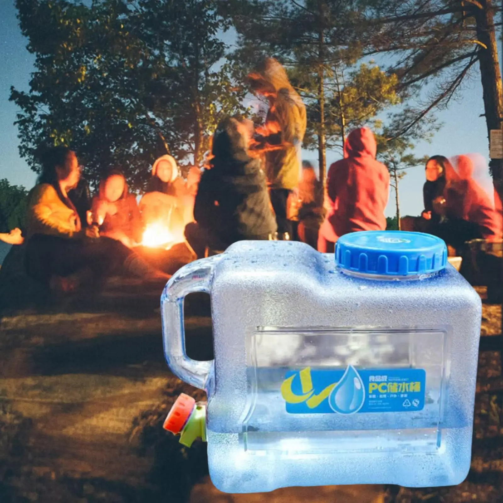 5/8 Litre Plastic Jerry Can Water Carrier with Screw Top Lid Camping Car