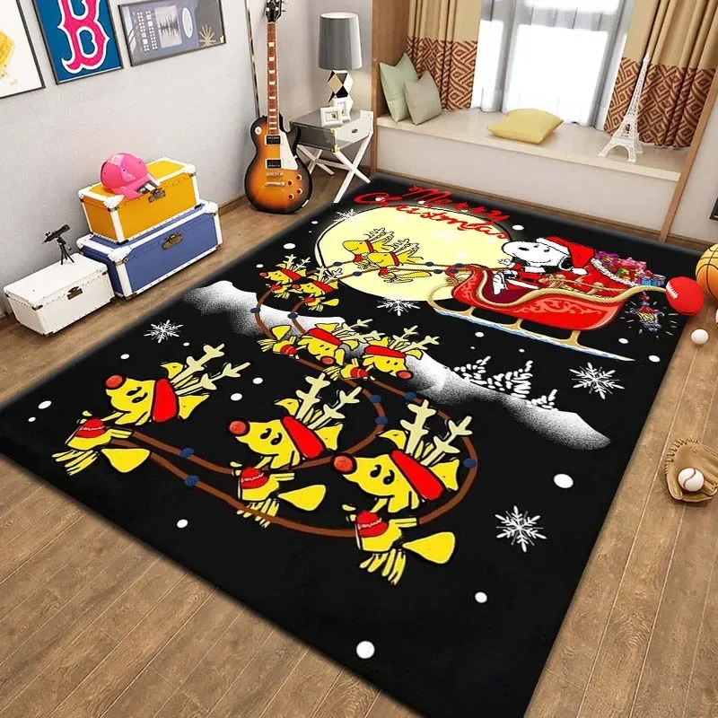 Kids Rugs for Playroom Cartoon S-snoopy Area Mat, Cute Cartoon Carpet, Kids Christmas Gift for Livingroom Bedroom Home Decor@0 #