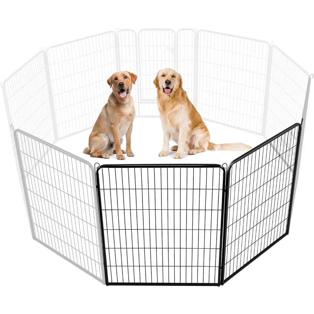 

Outdoor 40 inch 2 Panels Indoor Dog Fence Metal Dog Pen Heavy Duty Pet Exercise Pen for RV/Camping/Garden