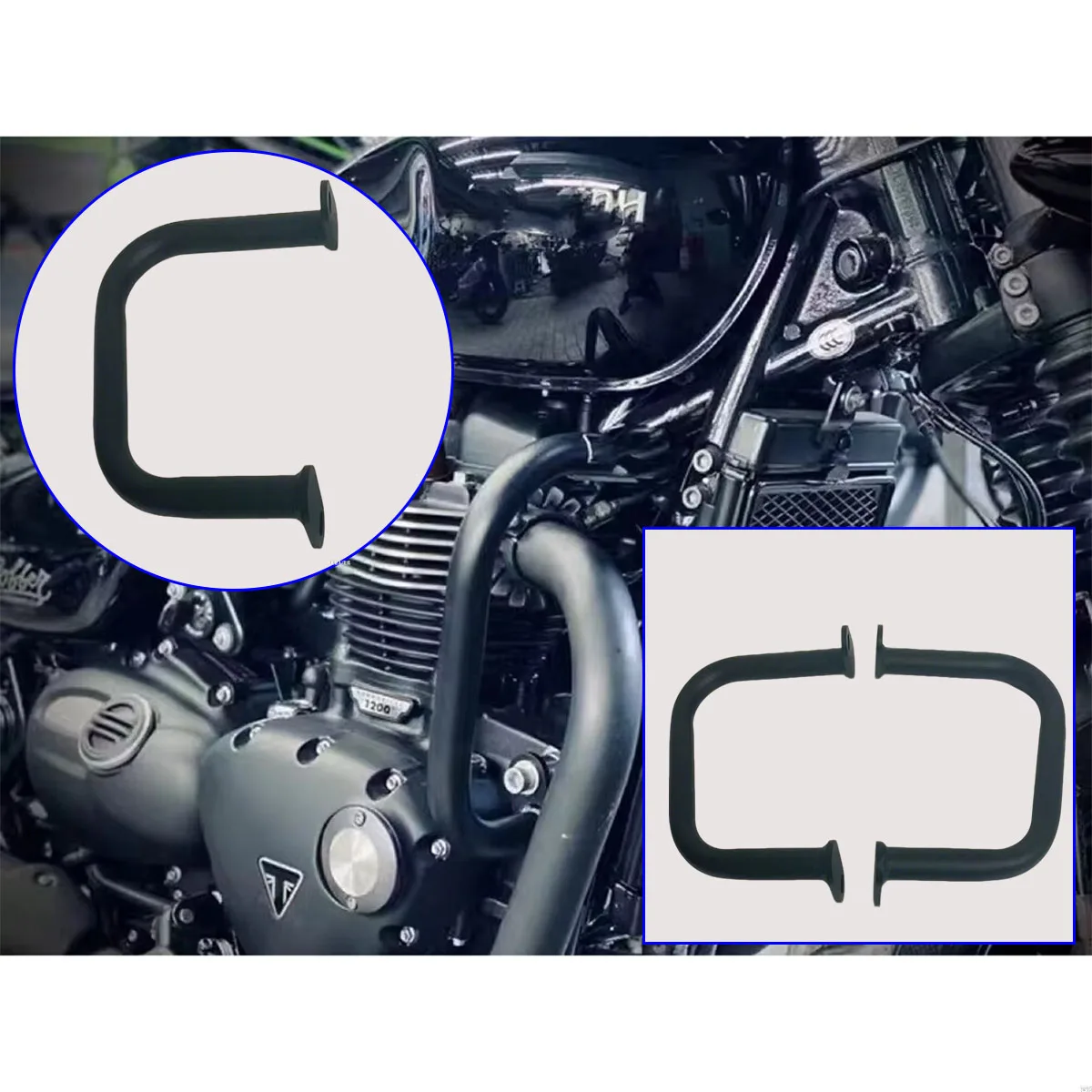 

For Triumph Bonneville T100 T120 Street Twin Speed Motorcycle Engine Guard Highway Crash Bar Steel Bumper Frame Side Protection