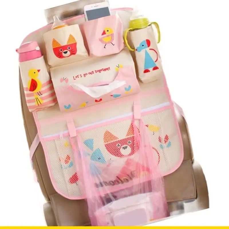 

SZCH Family Trip Car Back Pocket Organizers Large Capacity Compartments Easy to Clean Fabric Universal for Most
