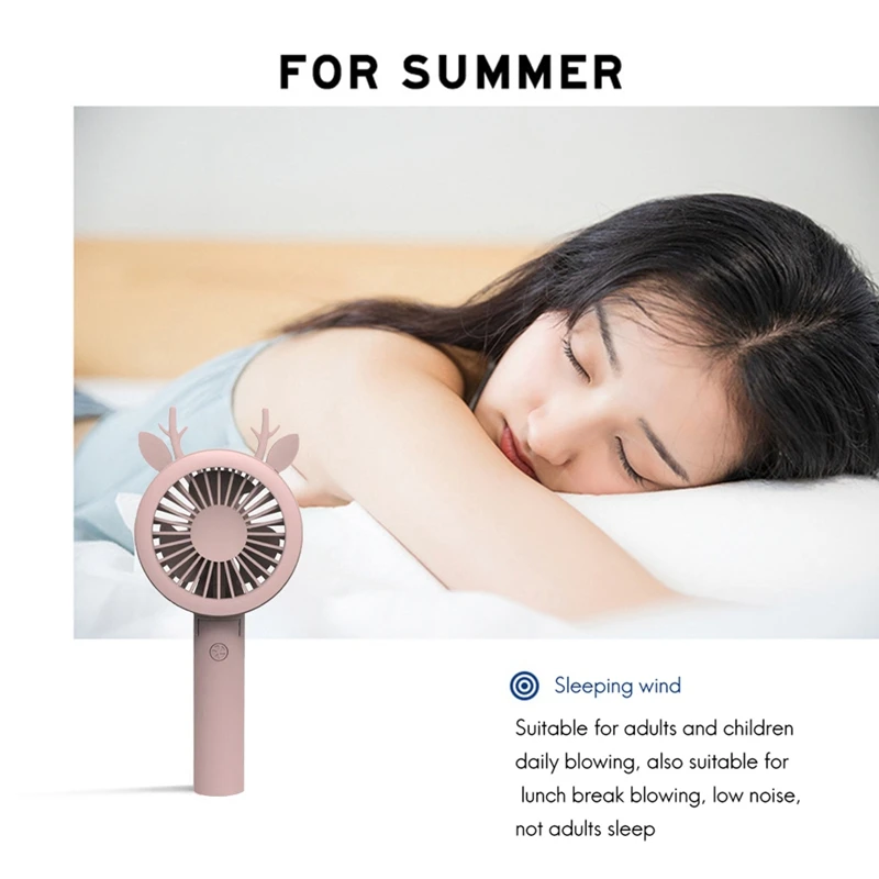 Rechargeable Fan Air Cooler Operated Hand Held USB Solid Color Hand Portable Desktop Home Office Fan