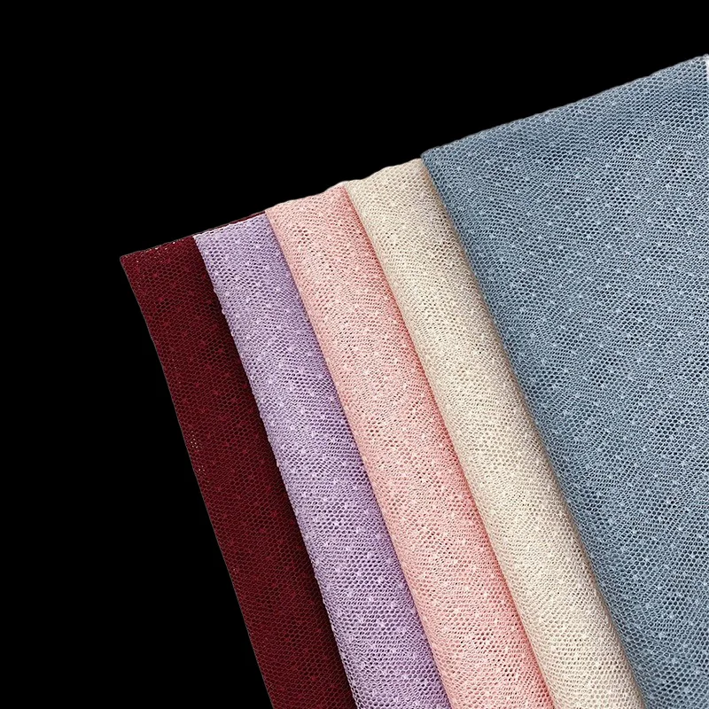 Hexagonal Mesh Fabric Quality Bumpy Polyester Dot Mesh Fabric Polka Dot Polka Dot Hat Clothing Tulle Fabrics