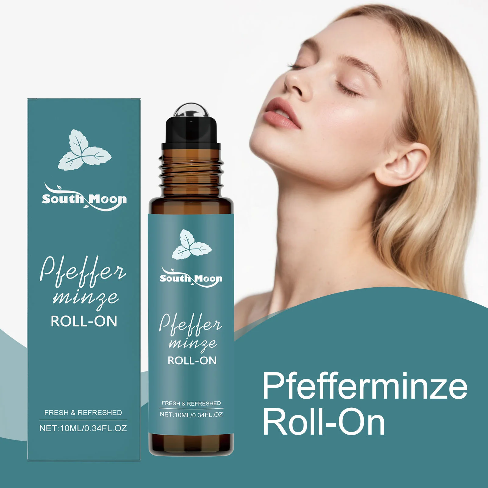 Peppermint Roller Essential Oils Portable Refreshing Fragrance Natural Comfort Massage Body Oils Roll On Relaxing Gift Women Men
