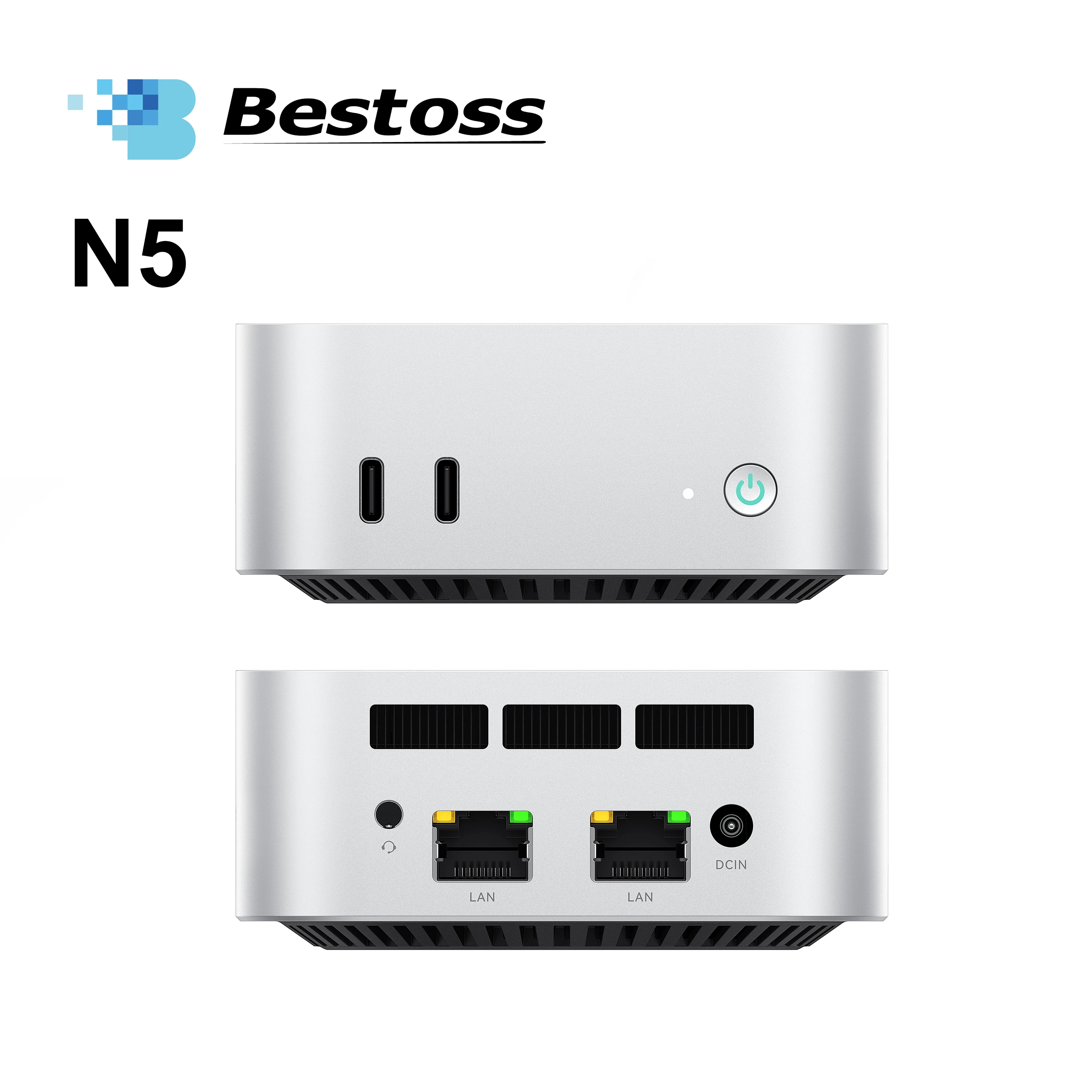 Bestoss N5 كمبيوتر صغير Intel N95 N150 Max Turbo 3.6 جيجا هرتز 12 جيجا بايت DDR5 4800 ميجا هرتز 1 تيرا بايت SSD 4K 60 هرتز كمبيوتر صغير windows11 كمبيوتر ألعاب مكتبي