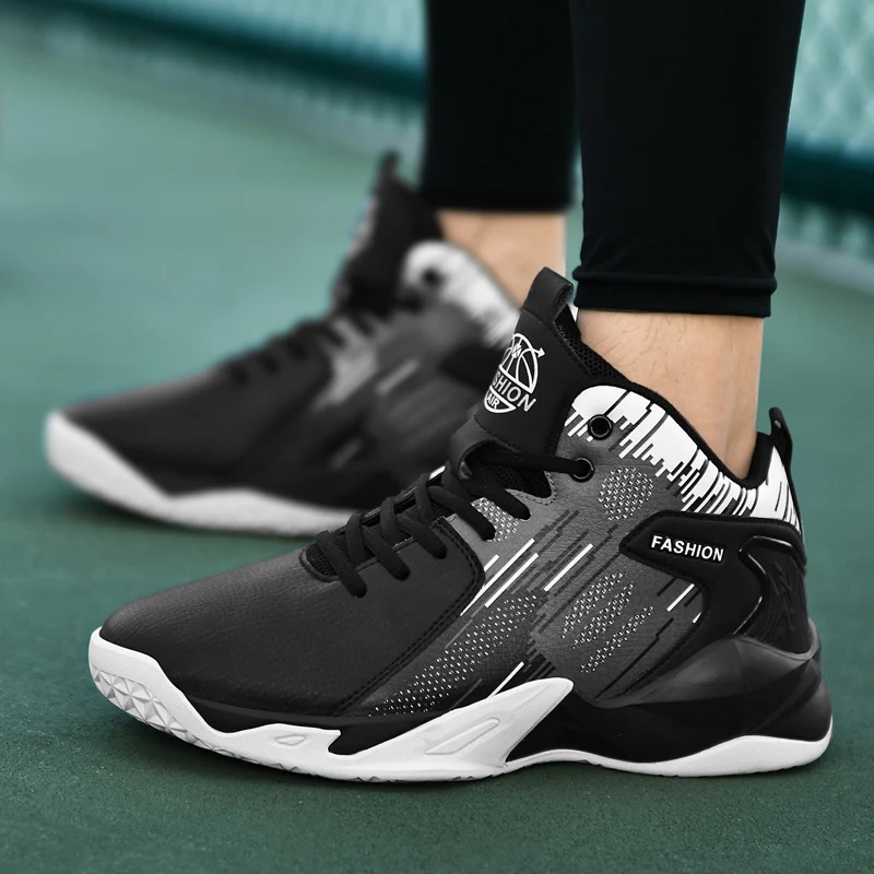 

Unisex Basketball Shoes Men Autumn Comfort Breathable Thick Soled Rebound Fashion Lace-up Youth Competitions Basketball Boots