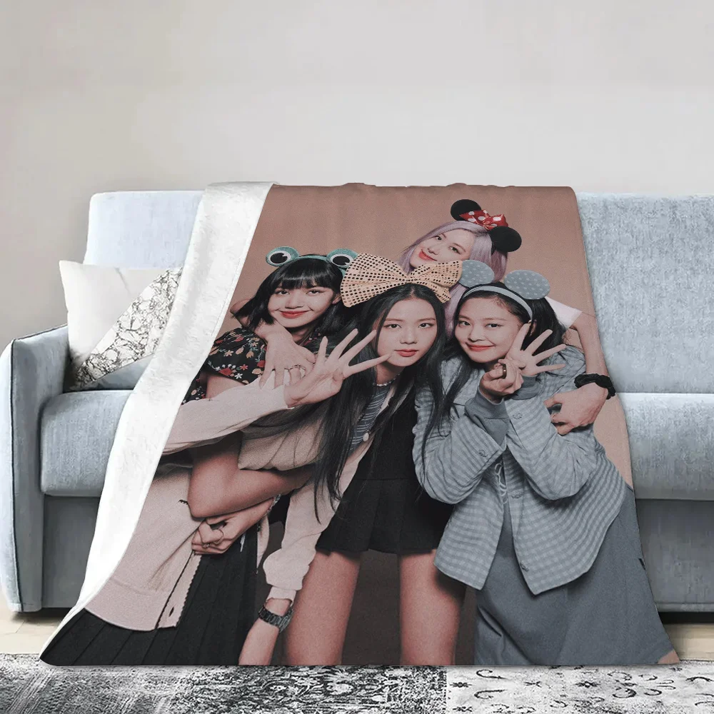 Summer Blanket for Sofas Kpop-Blackpink Luxury Throw Blanket for Sofa Decoration Bed Blankets Characters Blankets & Throws Nap