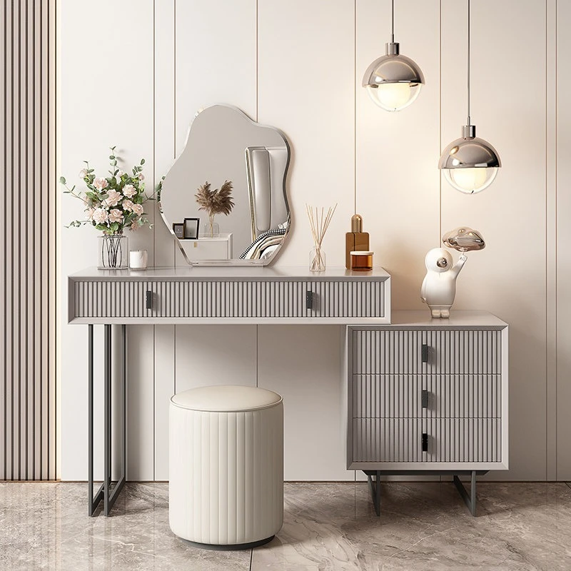 

small apartment Makeup vanity light luxury integrated simple mini dressing table modern tocador maquillaje Bedroom furniture