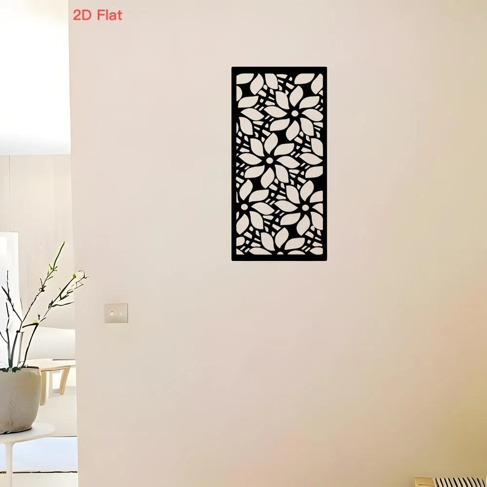Aluminum Metal Wall Art Flower Pattern Home Decor