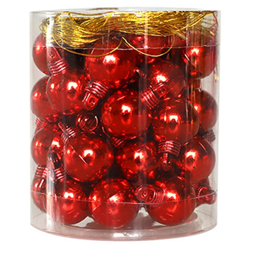 Christmas Showcase Diameter 1.5cm Christmas Balls Shatterproof Balls Variegated Display Widely Used Size Lightweight