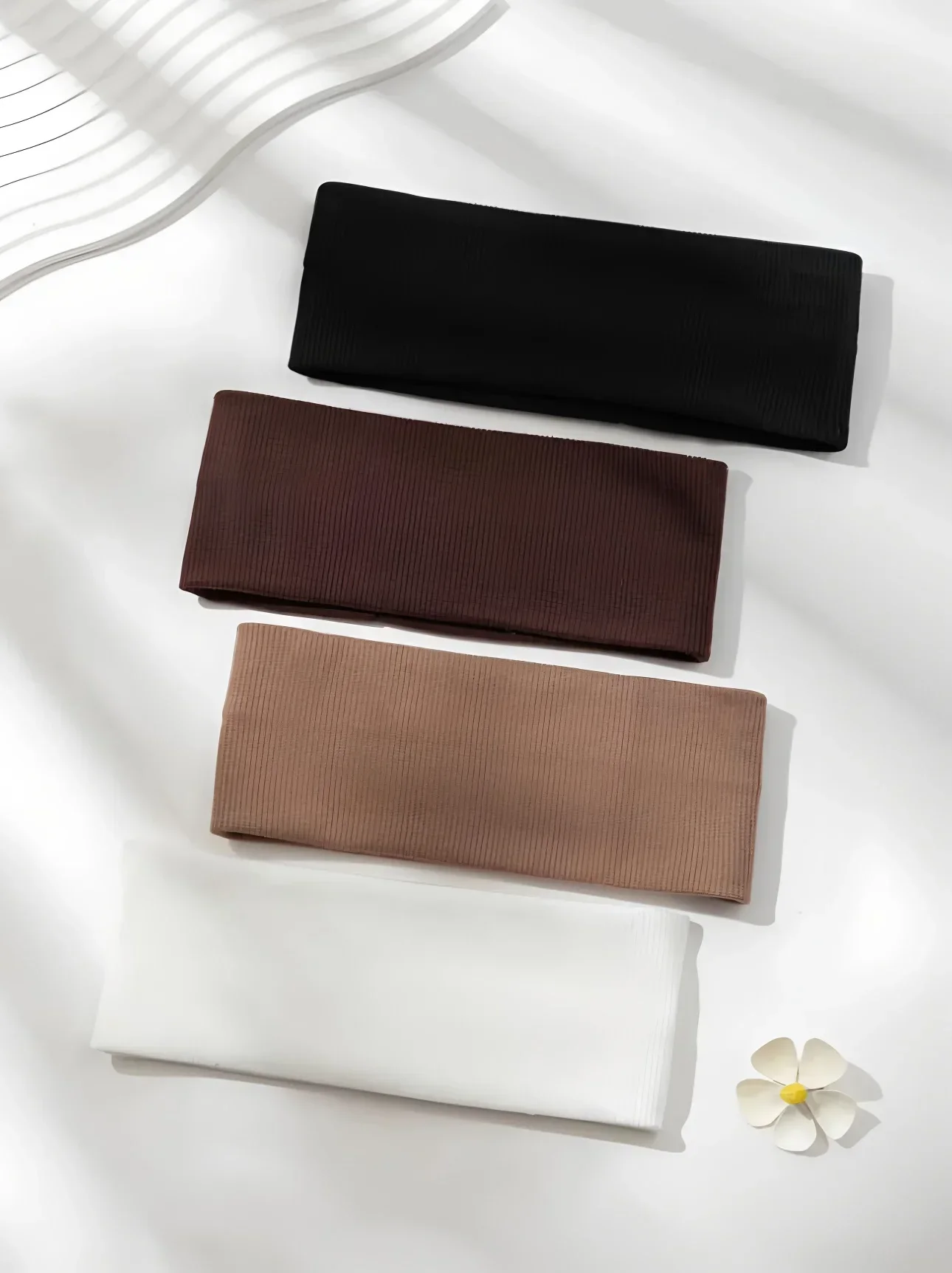 4pc Solid Color Elastic Hair Tie Set, Cute & Stylish