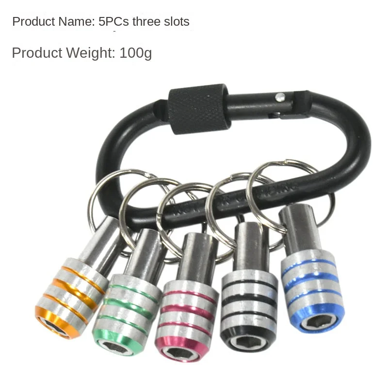 Colorful 6pc Aluminum Multi-Function Keychain Socket Set for Car Parts, Handy Drive Train & Diff Nut/Tool Organizer.