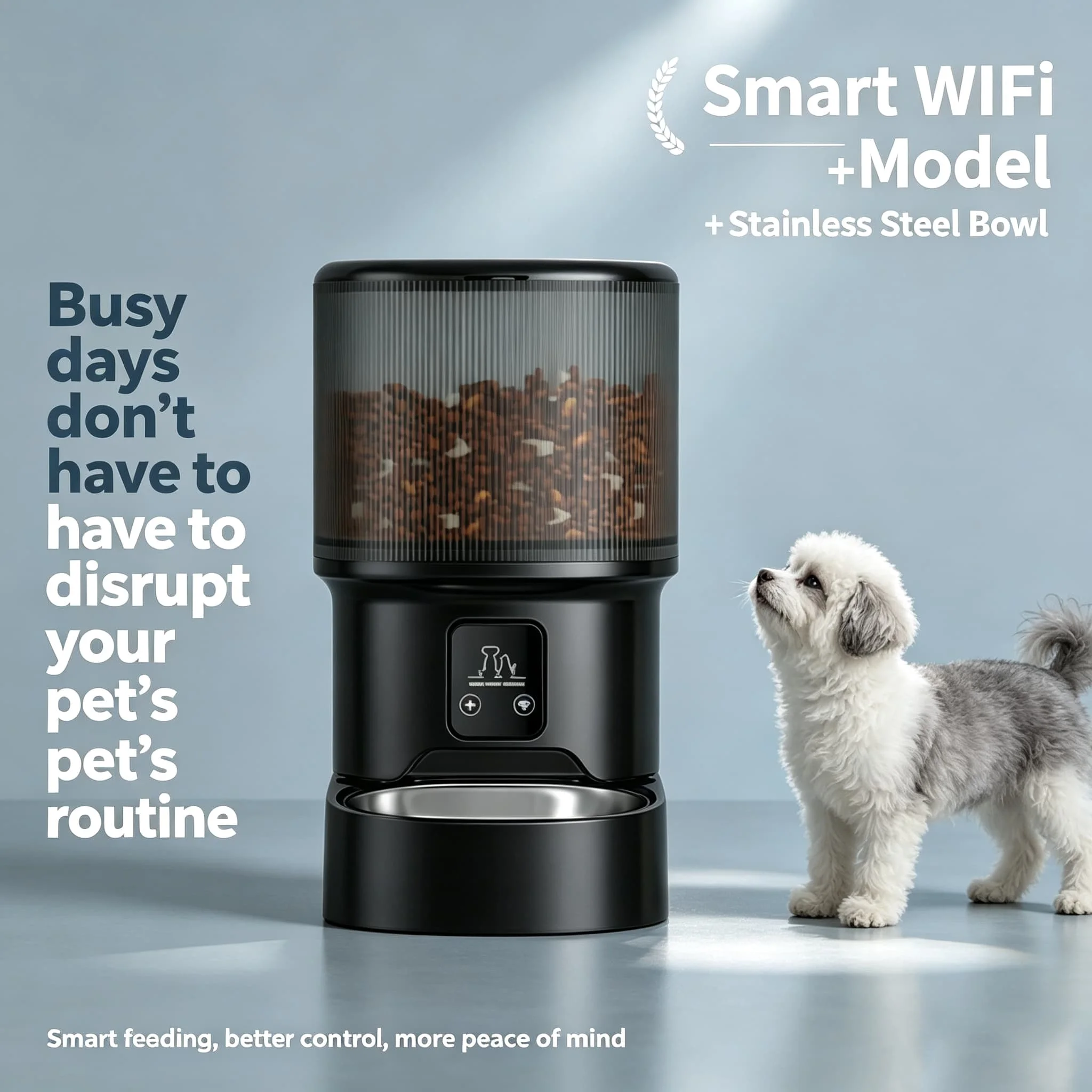 Smart Automatic Pet Feeder with WiFi Camera Voice Recorder Timed Food Dispenser for Cat Dog Pet Supplies
