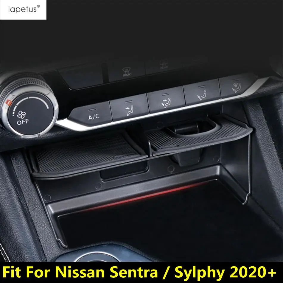 

For Nissan Sentra / Sylphy 2020 - 2024 Central Console Storage Box Tray Divider Organizer Phone Holder Car Accessories Interior